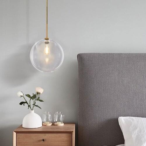 Nordic Luxury Living Room Pendant Lamp Modern Minimalist Dining Room Round Ball Bar Bedroom Bedside Lamp Pendant Lights Lighting