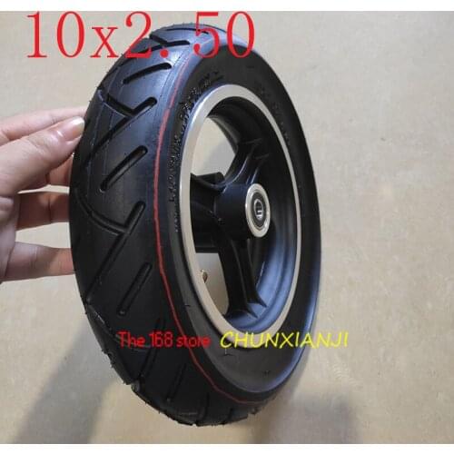 High quality 10x2.50 tubeless wheel tyre with Aluminum wheel hub 10*2.50 vacuum wheel tire for Electric Scooter and Speedway 3
