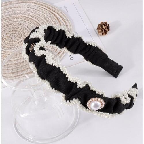Wide Hair Hoop Womens Pearl Hairbands Headband Girls Party Hairstyle Hair Accessories