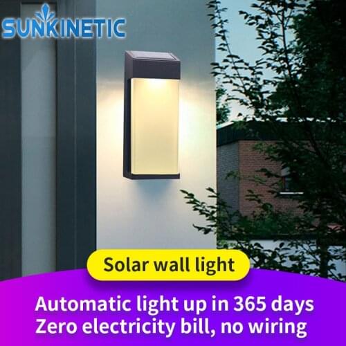 LED Solar Light Outdoor Solar Wall Lamp Advanced Glass Ambience Lamp Sunlight Wall Light For Garden Decoration Emergency Lights