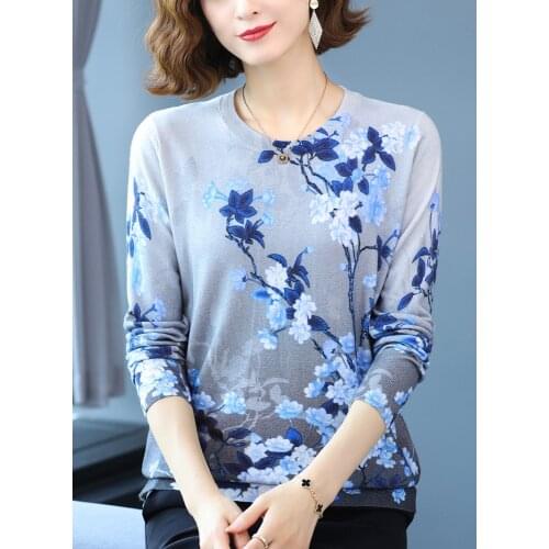 Lovely Print Sweater Women Tops Autumn Spring Korean Fashion Womens Clothing Long Sleeve Pullover Pull Femme Womens Sweaters