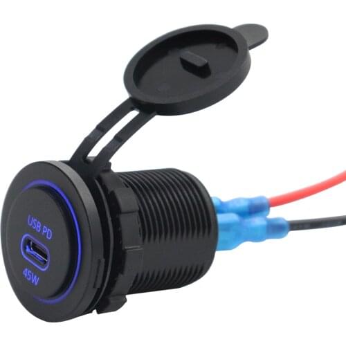 USB C Car Charger 45W PD Charger Adapter for iPhone Samsung Phone Laptop Universal Dual USB Car-charger Adapter