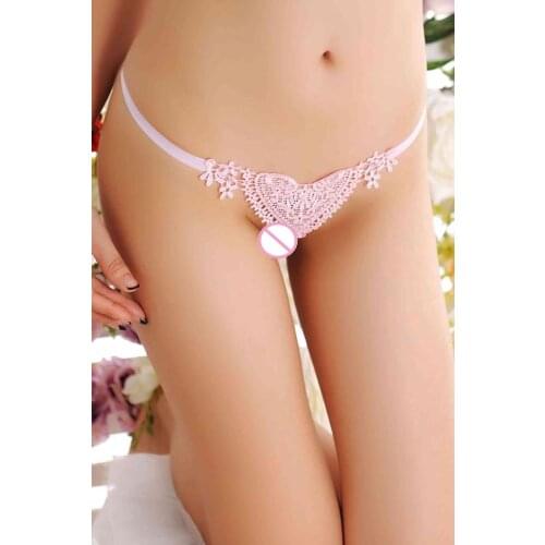 Merry See Pink Heart pearl Tanga