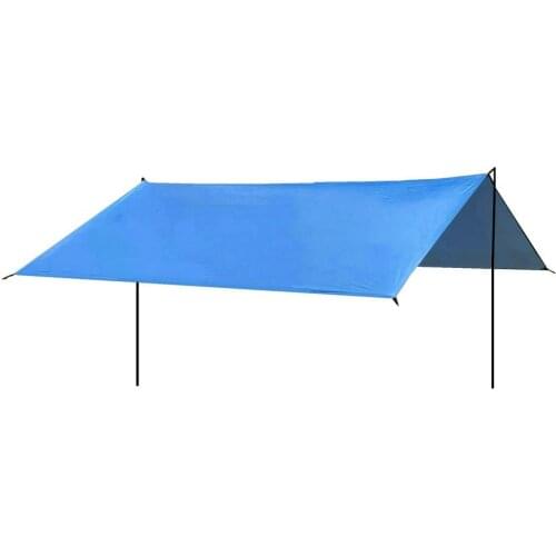 WJ Outdoor 3x3M Green Color Portable Camping Tarp With Poles Beach Tent Shelter Sun Shade Include Pegs And Ropes