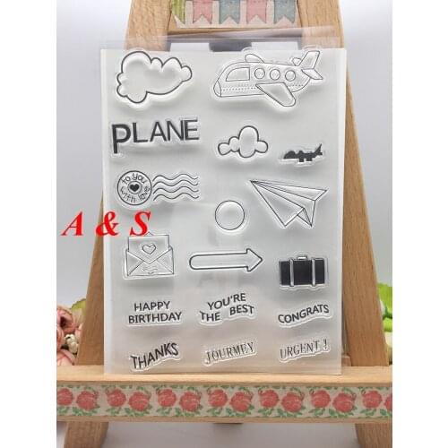 CLEAR STAMPS Travel LEAF Scrapbook Card album paper craft silicon rubber roller transparent stamps