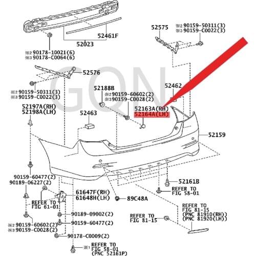 Rear bumper left side baffle 2011-Toy ota CAM RY rear bumper trailer hole cover.L rear bumper trailer hole cover.L