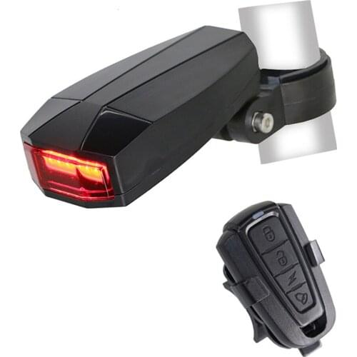 A6 Wireless Remote Control Anti-Theft Alarm Bell Bicycle Tail Light for Bicycles Riding Safety