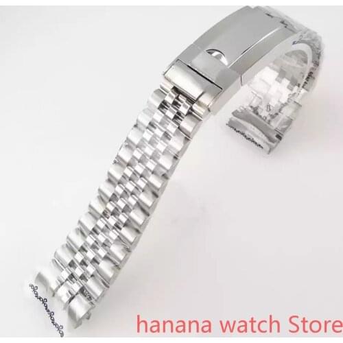 20mm BLIGER High Quality Stainless Steel Watch Bracelet Band Deployment Clasp Fit 40mm Watchband Sliver
