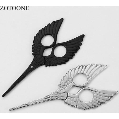ZOTOONE Vintage Antique Zakka Cross Stitch Steel Craft Gold Sewing Scissors Handicraft DIY Retro Home Tool Crane Tailor Scissor