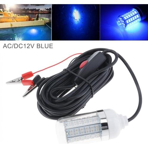 15W 12V Fishing Blue Light 108pcs 2835 LED Underwater Fishing Light / Lures Fish Finder Lamp Attracts Prawns / Krill / Squid
