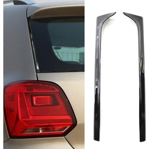 2021 Spoiler Cover Stickers Trim Supplies ABS Plastic Rear Window Side Spoilers for Volkswagen Polo 2011-2017 Gloss