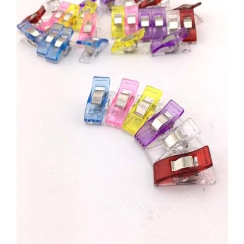 7pcs Plastic Strong Clip For Craft Fabric Diy Handmade Accessories Patchwork Tools Quilt Clip Free shipping
