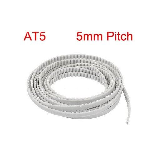 AT5 30mm 35mm 50mm Width 5mm Pitch Open Loop End PU Polyurethane Steel Wire Printer Groove Cogged Synchronous Timing Belt