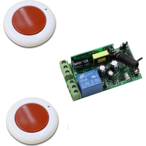 AC 85-250V Wireless Remote Control Switch Remote Power Switch System 1 CH 1CH 10A Relay Receiver + 2 X Remote Transmitter
