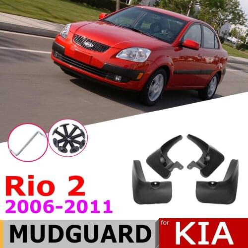 Car Mudflaps For KIA Rio 2 JB Sedan Saloon 2011~2006 Front Rear Fender Mud Guard Flap Splash Flaps Mudguards Accessories
