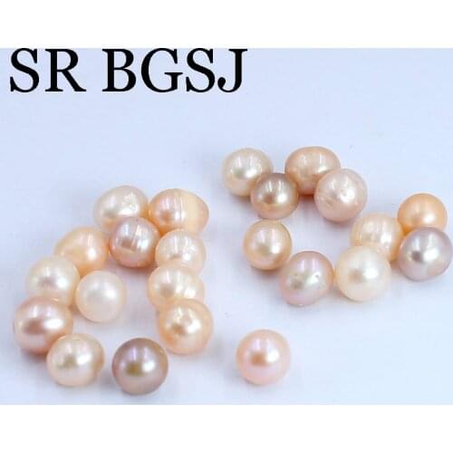 Free Shipping 8-9mm 50pcs AA Not Very Round Mixed Colors No Hole Undrilled Natural Freshwater Pearl Handwork DIY Sapcer Beads