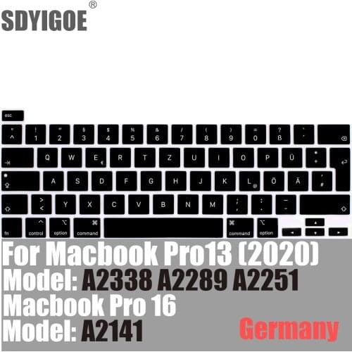 German layout Keyboard cover for MACBOOK pro13 A2338A2289A2251 keyboard Case for pro16A2421 silicone protective film Laptop skin