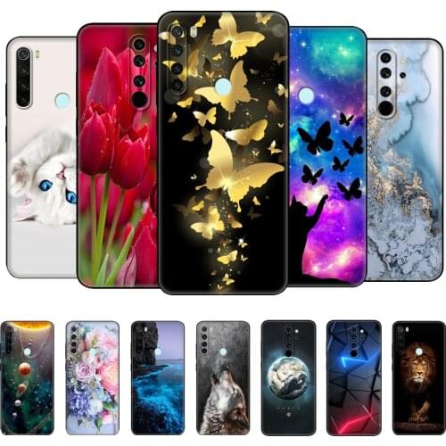 For xiaomi Redmi Note 8T Case Soft Silicon Back Cover For xiaomi Redmi Note 8 2021 Phone Case On Redmi NOTE 8 PRO black tpu case