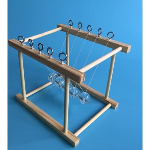 Kids DIY Newtons Cradle Pendulum Balance Balls Physics Science Educational Kids Toy Experiment Kit Classical Toys For Children
