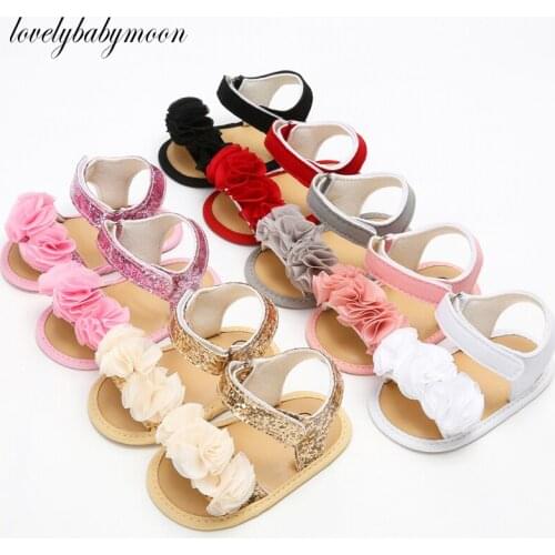 Childrens summer 0-18M newborn baby baby girl princess flower sandals sneakers toddler crib baby shoes floret baby sandals