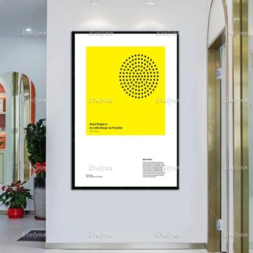 Dieter Rams, Good Design Is As Little Design As Possible Poster, White, Helvetica,Modern, Print, Architecture Home Decor Canvas