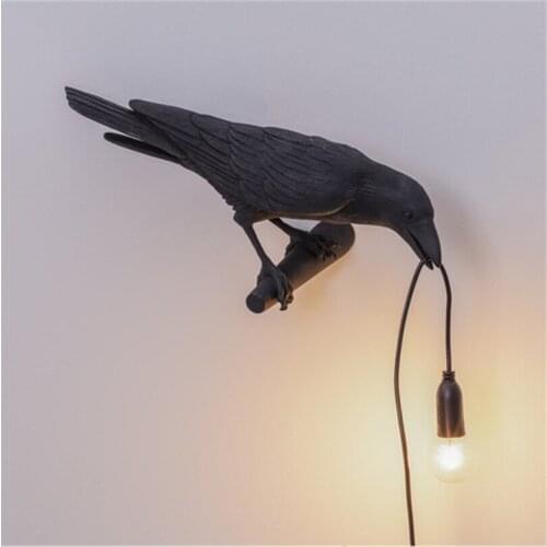 Designer Bird Lamp LED Wall Lamp With Plug In Cord Living Room Bedside Lights Aisle Restaurant Home Decor Bird Wall Light Fixtur