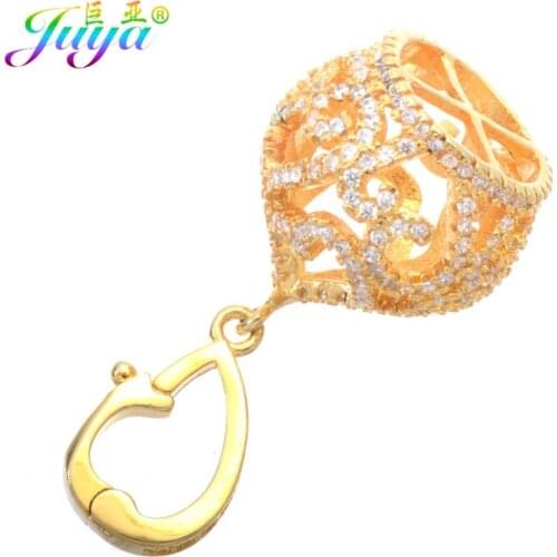 9mm DIY Jewelry Findings Supplies Metal Crown Pendant Accessories For Women Fashion Natural Stone Pearls Sweater Necklace Making