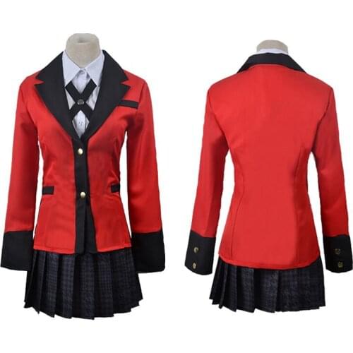 Anime Cosplay Jabami Yumeko Costume Full Sets For Women Girls Halloween Party Performance Costumes Wig S-3XL C88132AD