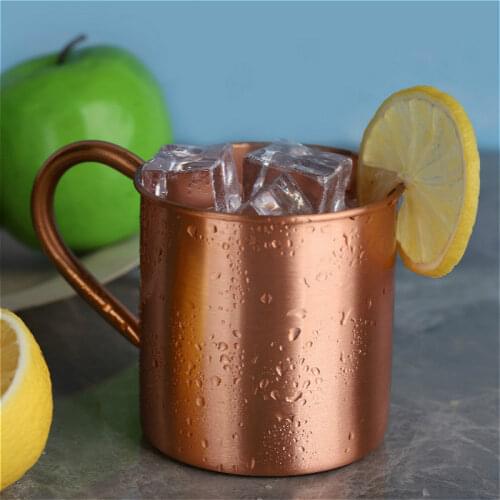 Pure Copper Mug Handle European American Style Moscow Mule Cocktail Glass Pure Copper Cup Restaurant Bar Cold Drink Cup h3