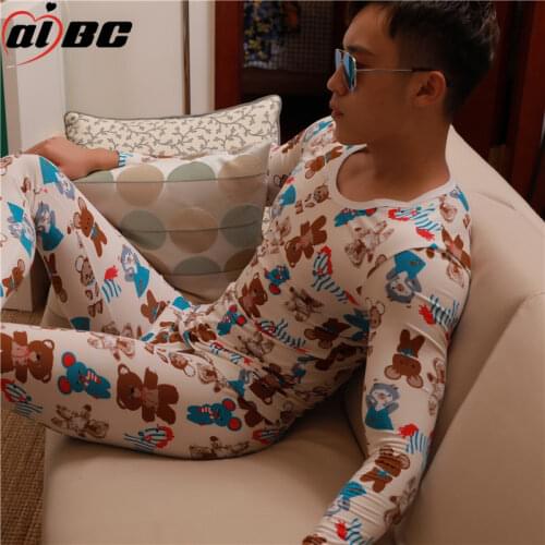 Mens underwear suit active color warm underwear cotton comfortable breathable bottom fall underwear
