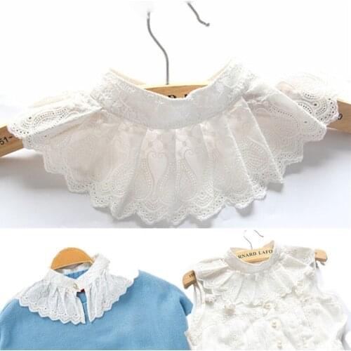 New Lace Fake Collar Blouse Cloud Shoulder Doll Collar Detachable Shirt Collar Blouse Top Women Clothes Accessories