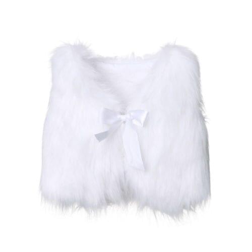 New Girls Kids Clothing Faux Fur Vest Waistcoat Baby Girl Warm Winter Coat Outwear Jacket Clothes 6M-5T