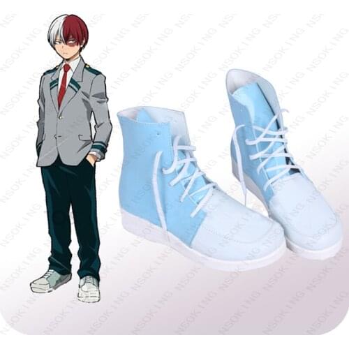 New Boku no Hero Academia Todoroki Shoto Cosplay Boots My Hero Academia Anime Shoes Custom Made