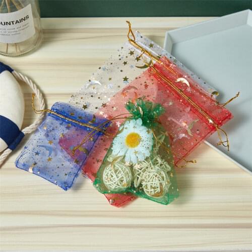 Hot Sale 7x9cm/9x12cm 1000pcs/lot Pick 11 Colors Organza Bags Christmas Candy Jewelry Packaging Bags Drawstring Pouch Gift Bag