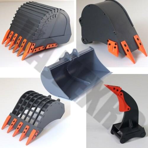 RC Excavator Metal Bucket for 1/12 Scale Remote Control Hydraulic Excavator