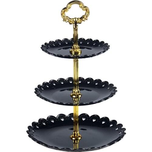 Silver Cake Stand Cupcake Dessert Holder Pastry Organizer Wedding Party Ornament