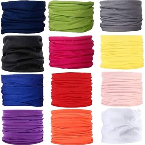 12pcs Outdoor Sports Bandana Scarf Seamless Elastic Face Cover Neck Tube