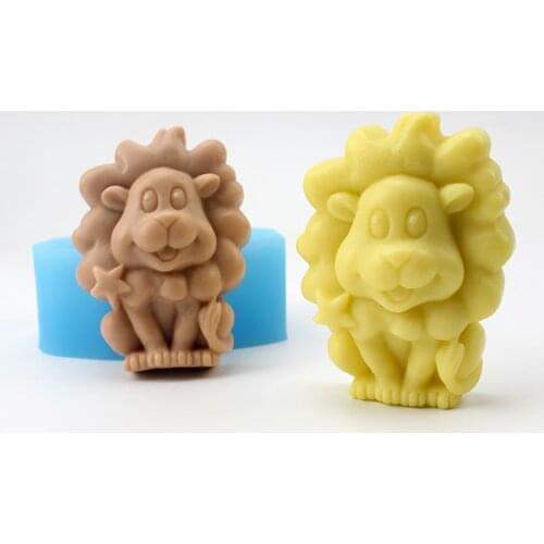 Lion Shape Silicone Soap Mold for Natural Handmade 12 Constellations Themes Craft Resin Mould
