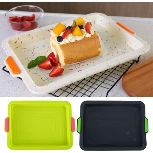 Food Grade Silicone Baking Pan Brownie Cake Roll Mold Guzao Cake Home Oven Baking Non Stick Baking Pan