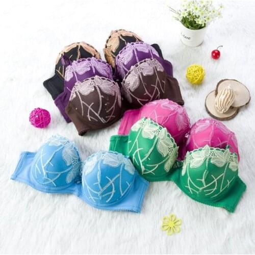 The new breast gather deep V sexy underwear thick 3/4 cup small chest adjust bra 213 # Free shipping