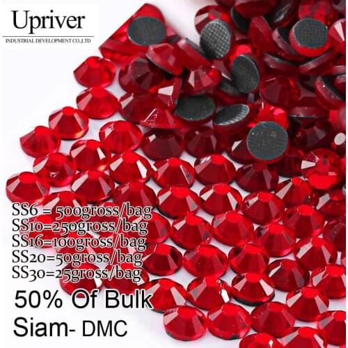 Bulk Packing Shiny Stones Flatback Best Quality Siam Hotfix Rhinestones SS6 SS10 SS16 SS20 SS30 For Clothes