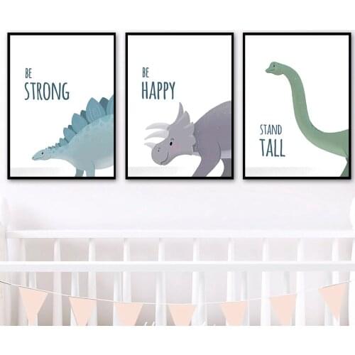 Jurassic Dinosaur T Rex Prehistoric Animal Wall Art Canvas Painting Nordic Posters And Prints Wall Pictures Baby Kids Room Decor