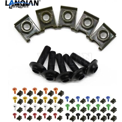 5pieces 6mm motorbike body fairing screws for bmw aprilia ducati honda hyosung triumph suzuki yamaha kawasaki mv bajaj