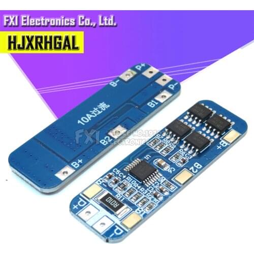 3S 10A 12V Lithium Battery Charger Protection Board Module for 3pcs 18650 Li-ion Battery Cell Charging BMS 10.8V 11.1V 12.6V
