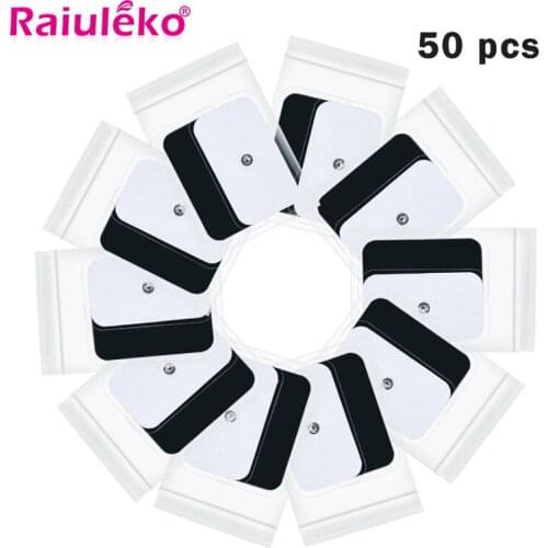 50pcs Large Electrode Pads Tens Massage Pads Physiotherapy Pad Muscle Relax Electronic Pad for Digital Therapy Massage Patch
