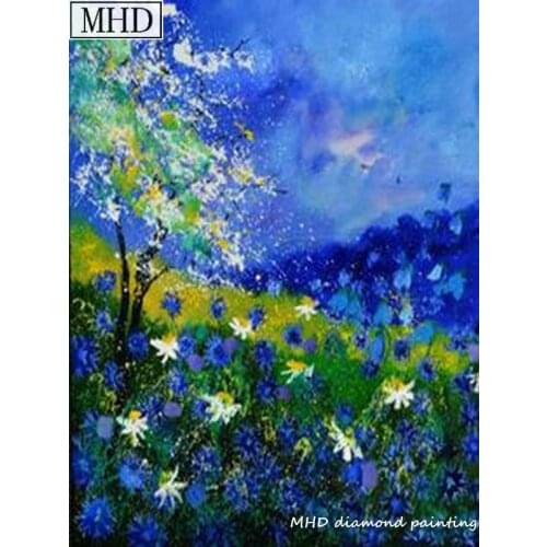 5d diy diamond painting for home decoration full square drill rhinestone 3d diamond mosaic oil painting flower landscape artwork