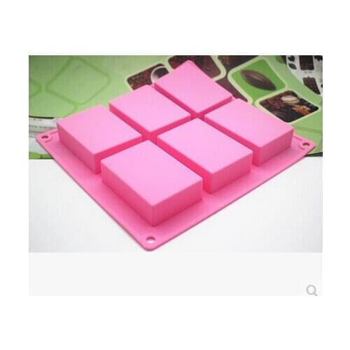 6 hole 8*5.5*2.5CM 100ml Rectangle Mold Silicone Mold Cake Mold Cake Tools Baking Tools Bakeware Cake Tool (SI-017)