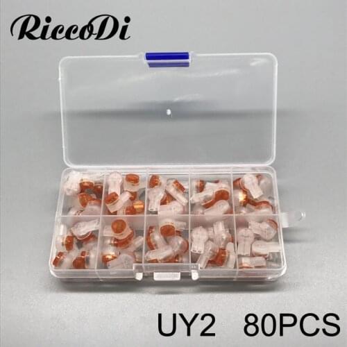 80pcs/box,UY2(K2)Wire Connector,Best UY Lock Joint Connector For Telephone Cable telephone lines, network lines,free shipping