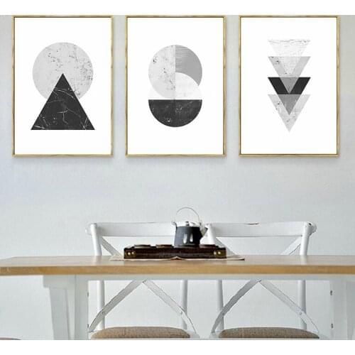 Abstract Marble Geometric Patterns Decorative Canvas Painting Art Print Poster Restaurant Office Home Picture Living Room Decor