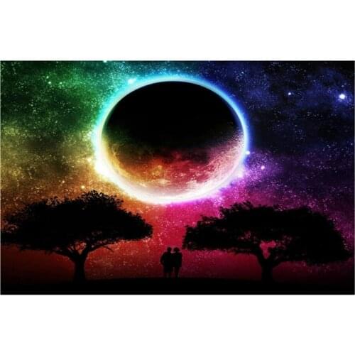 Diy Diamond Painting Cross Stitch Diamond Mosaic Diamond Embroidery Moon landscape Girls Diamond home decor handcraft gift AS037